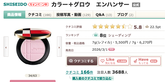 まとめ どうなの？後藤真希（ゴマキ）愛用の”SHISEIDO チーク カラー+グロウ エンハンサー 04”って