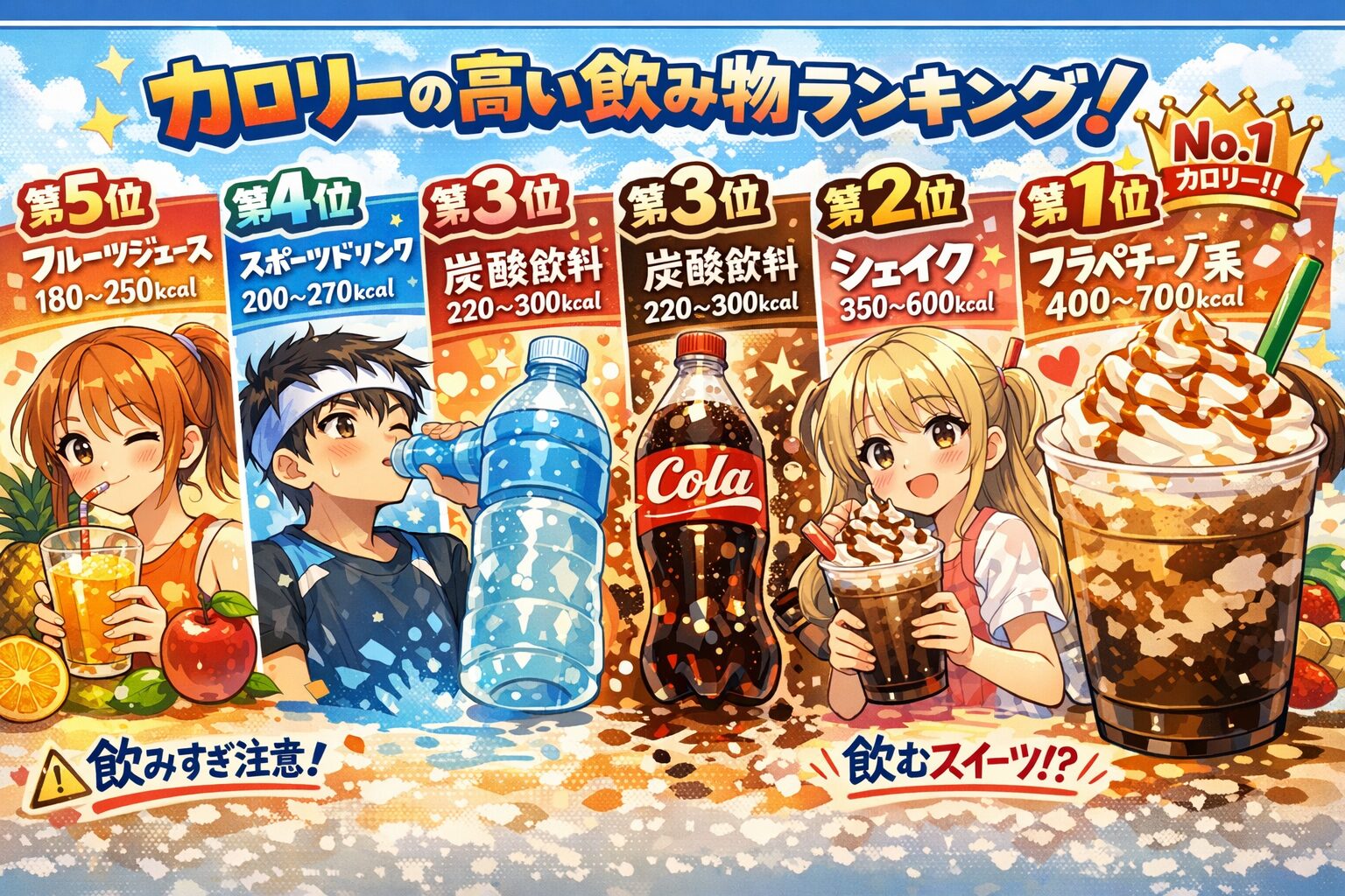 まとめ カロリーの高い飲み物ランキングベスト5を見て思うこと