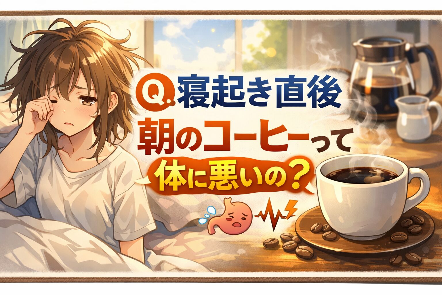 【気になる！】Q.寝起き直後 朝のコーヒーって体に悪いの？