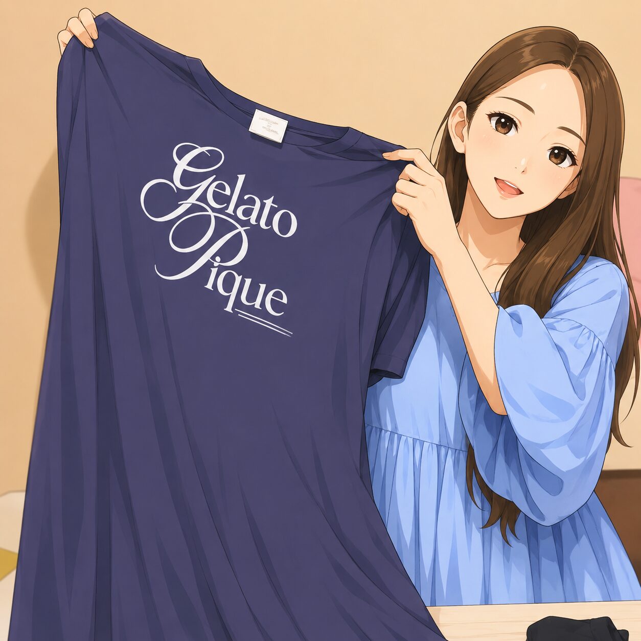 【よさげ♡】これだ！後藤真希購入の”ジェラピケ レーヨンロゴワンピース ネイビー”が良さげ♡